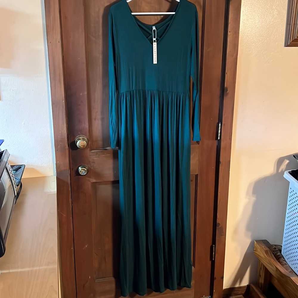 LARGE NWT LIL BETTER MAXI POPOVER DRESS NEW